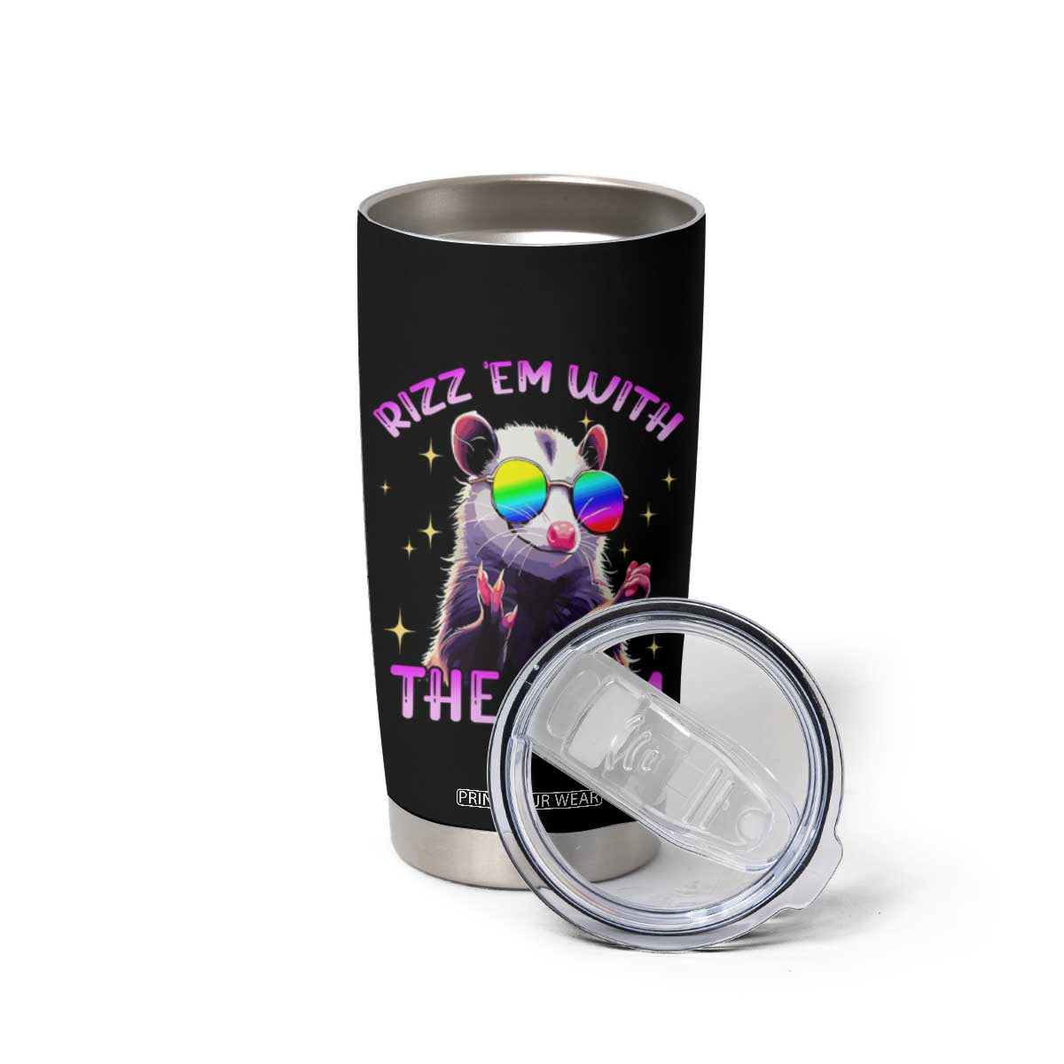Funny Autism Opossum Tumbler Cup Rizz Em With The Tism Meme Autistic TS02 Print Your Wear