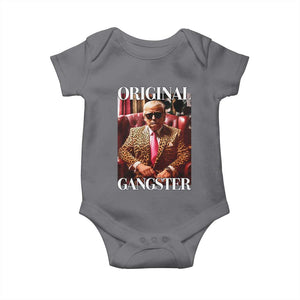 Trump Original Gangster Baby Onesie Funny Daddy Political Satire TS02 Charcoal Print Your Wear