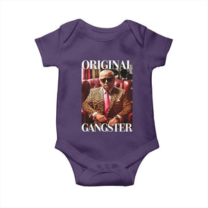 Trump Original Gangster Baby Onesie Funny Daddy Political Satire TS02 Purple Print Your Wear