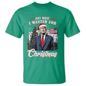 Christmas Trump T Shirt Got What I Wanted For Xmas 2024 President American Flag TS02 Irish Green Print Your Wear