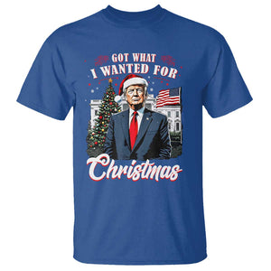 Christmas Trump T Shirt Got What I Wanted For Xmas 2024 President American Flag TS02 Royal Blue Print Your Wear
