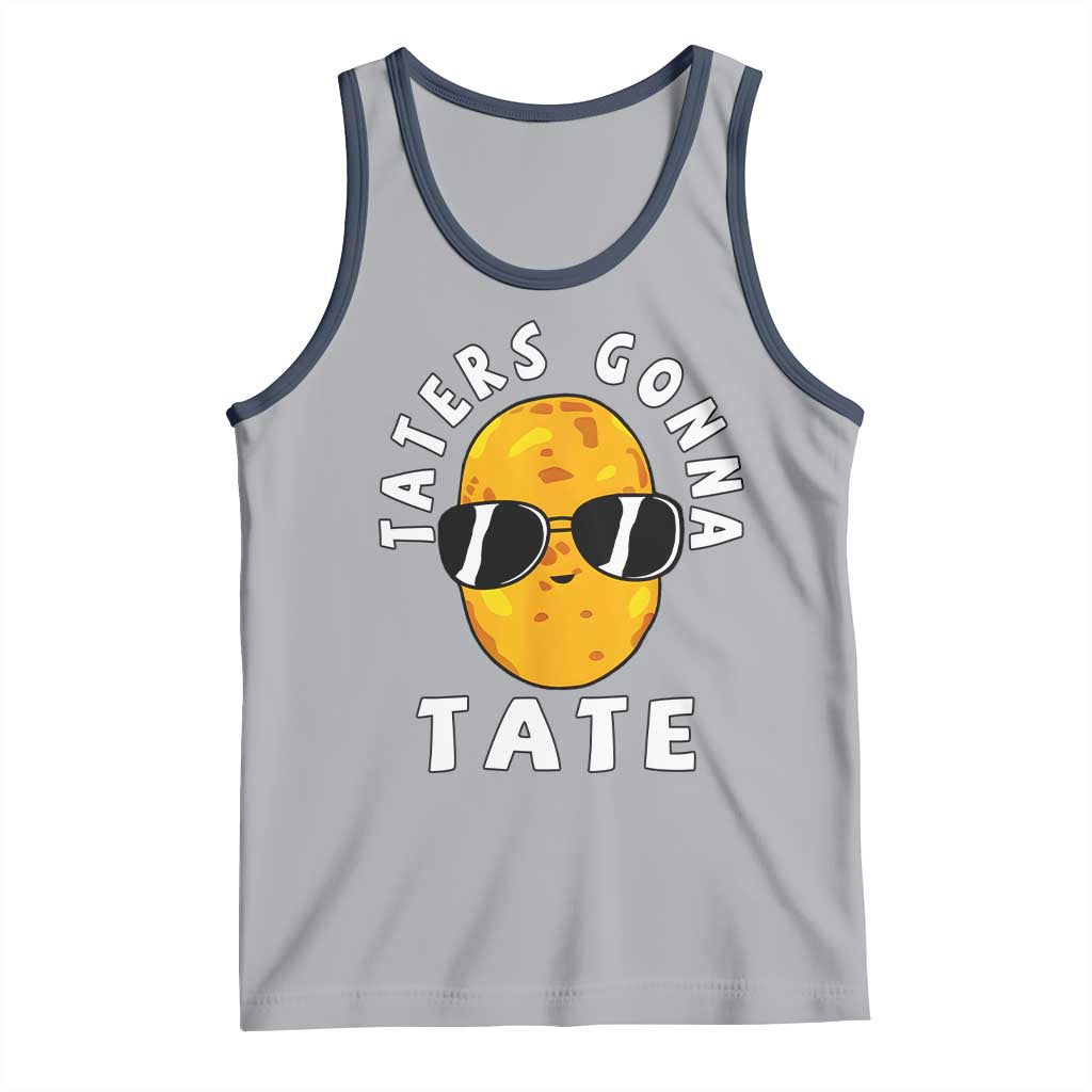 Funny Tater Tot Tank Top Taters Gonna Tate Tots Meme Potato Made Foodie Lover TS02 Athletic Heather Navy Print Your Wear