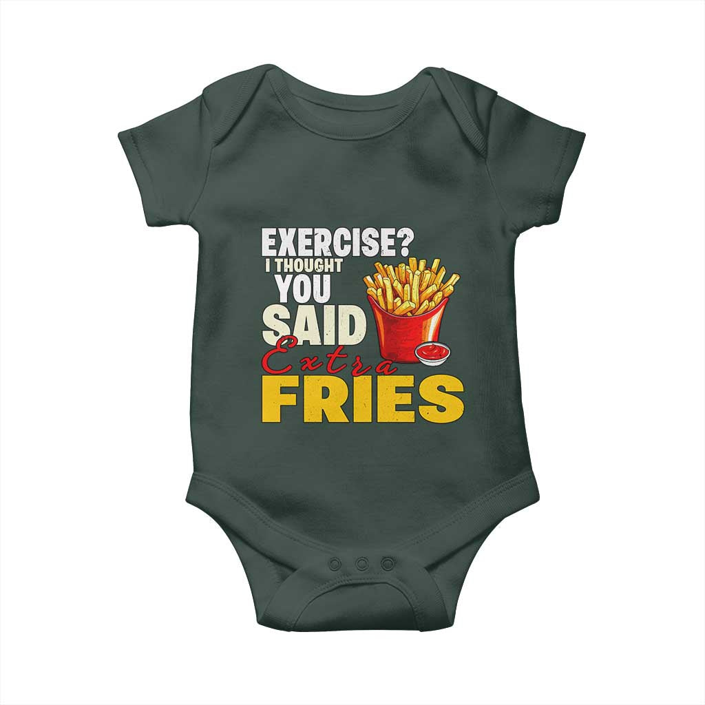 Funny French Fries Baby Onesie I Thought You Said Extra Fries Fast Food Fry Lover TS02 Print Your Wear