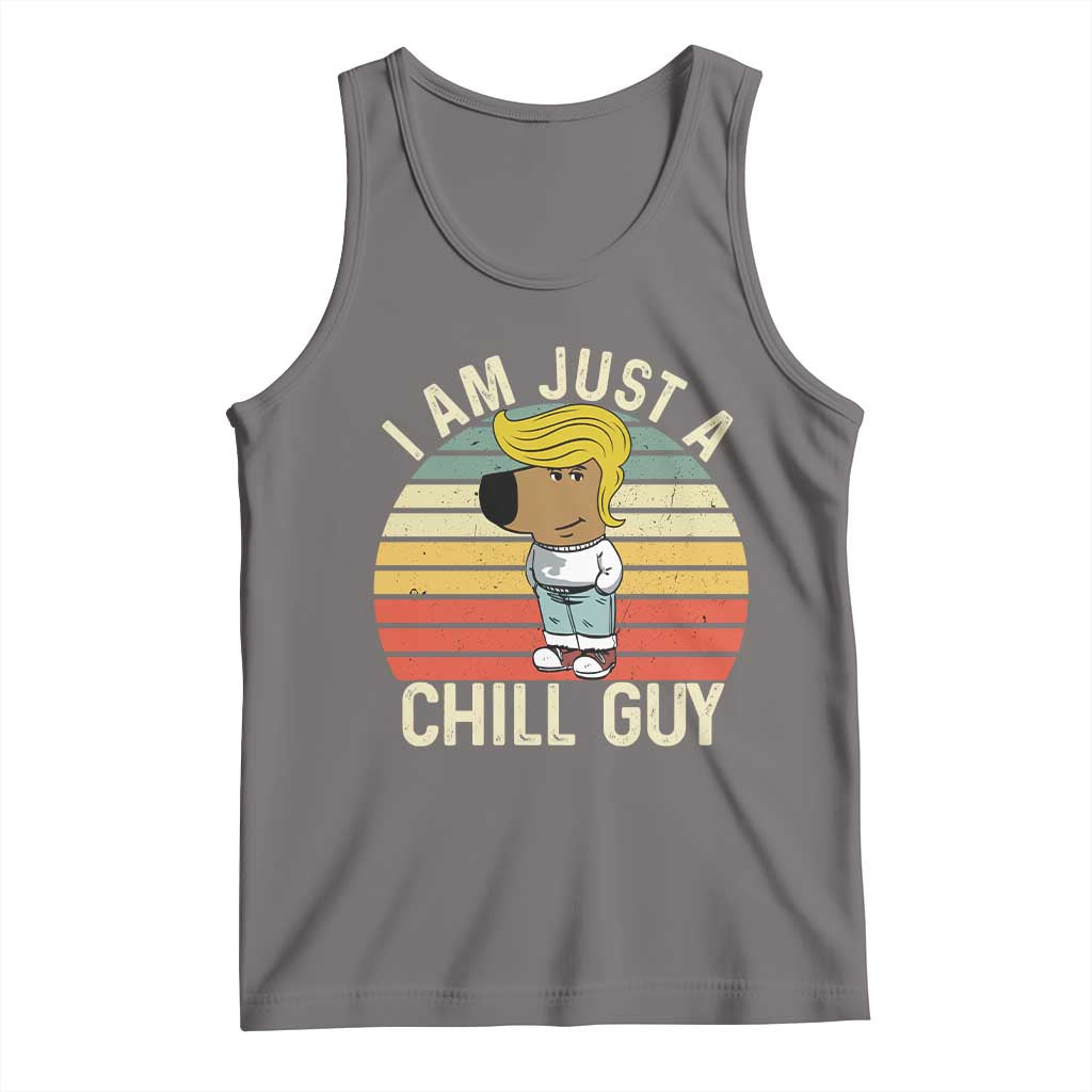 I Am Just A Chill Guy Trump Tank Top Funny My New President Character TS02 Deep Heather Print Your Wear