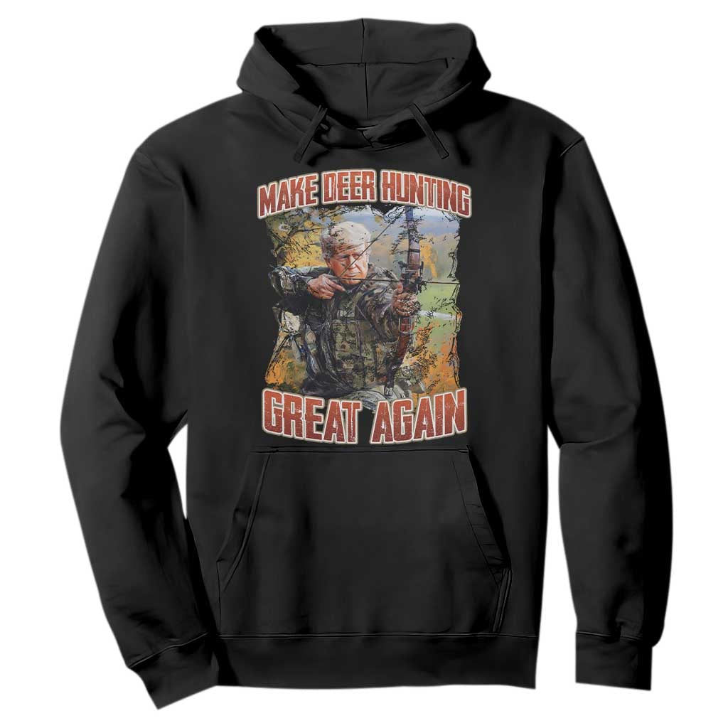 Trump Deer Hunting Hoodie Make Deer Hunting Great Again Trump TS02 Black Print Your Wear