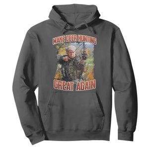 Trump Deer Hunting Hoodie Make Deer Hunting Great Again Trump TS02 Dark Heather Print Your Wear