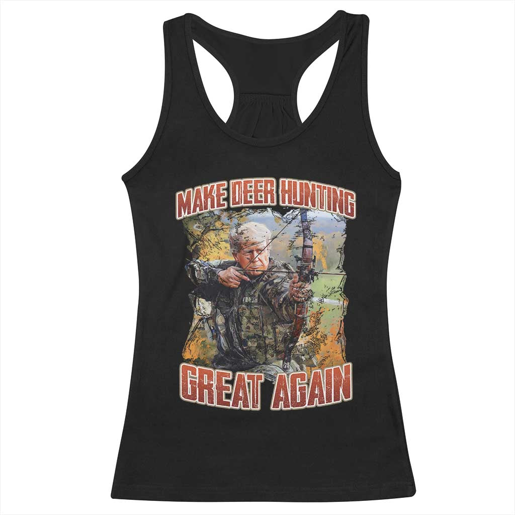 Trump Deer Hunting Racerback Tank Top Make Deer Hunting Great Again Trump TS02 Black Print Your Wear