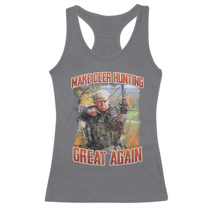 Trump Deer Hunting Racerback Tank Top Make Deer Hunting Great Again Trump TS02 Charcoal Print Your Wear
