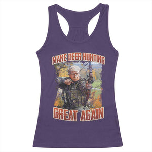 Trump Deer Hunting Racerback Tank Top Make Deer Hunting Great Again Trump TS02 Purple Print Your Wear