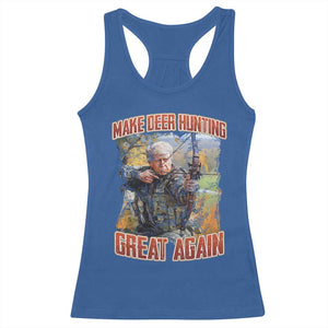 Trump Deer Hunting Racerback Tank Top Make Deer Hunting Great Again Trump TS02 Royal Blue Print Your Wear