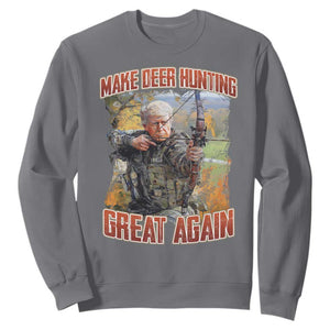 Trump Deer Hunting Sweatshirt Make Deer Hunting Great Again Trump TS02 Charcoal Print Your Wear