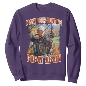Trump Deer Hunting Sweatshirt Make Deer Hunting Great Again Trump TS02 Purple Print Your Wear