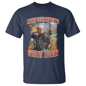 Trump Deer Hunting T Shirt Make Deer Hunting Great Again Trump TS02 Navy Print Your Wear