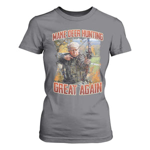 Trump Deer Hunting T Shirt For Women Make Deer Hunting Great Again Trump TS02 Charcoal Print Your Wear