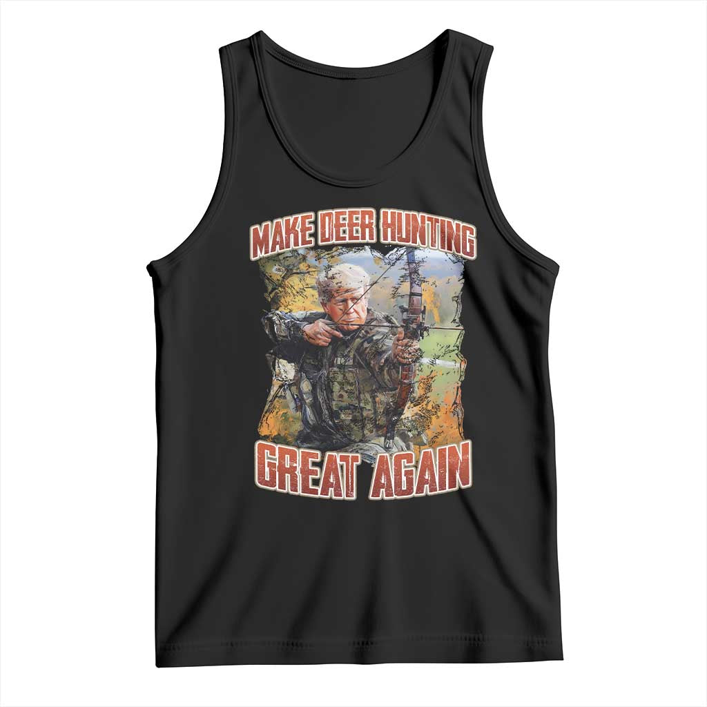 Trump Deer Hunting Tank Top Make Deer Hunting Great Again Trump TS02 Black Print Your Wear