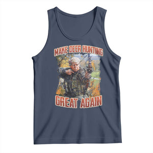 Trump Deer Hunting Tank Top Make Deer Hunting Great Again Trump TS02 Navy Print Your Wear