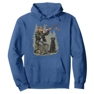 Trump Duck Hunting Hoodie Camo Hunter With Black Labrador Retriever Hunting Season TS02 Royal Blue Print Your Wear