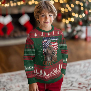 Trump Deer Hunting Knit Sweatshirt Retro Hunter Beer Drinking American Flag TS02 Christmas Print Your Wear