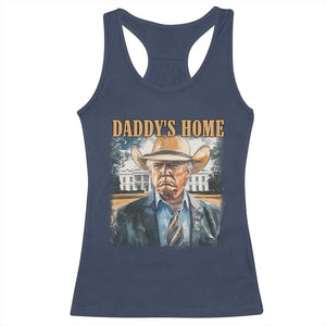 Trump Cowboy Racerback Tank Top Western Daddy's Home Take America Back Retro Throwback TS02 Navy Print Your Wear