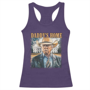Trump Cowboy Racerback Tank Top Western Daddy's Home Take America Back Retro Throwback TS02 Purple Print Your Wear