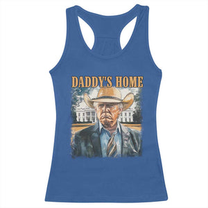 Trump Cowboy Racerback Tank Top Western Daddy's Home Take America Back Retro Throwback TS02 Royal Blue Print Your Wear
