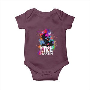 Dream Like Martin Baby Onesie MLK American Civil Rights Leader Inspiration TS02 Maroon Print Your Wear