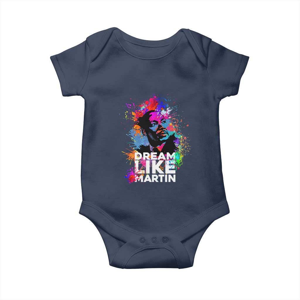 Dream Like Martin Baby Onesie MLK American Civil Rights Leader Inspiration TS02 Navy Print Your Wear