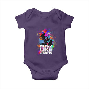 Dream Like Martin Baby Onesie MLK American Civil Rights Leader Inspiration TS02 Purple Print Your Wear