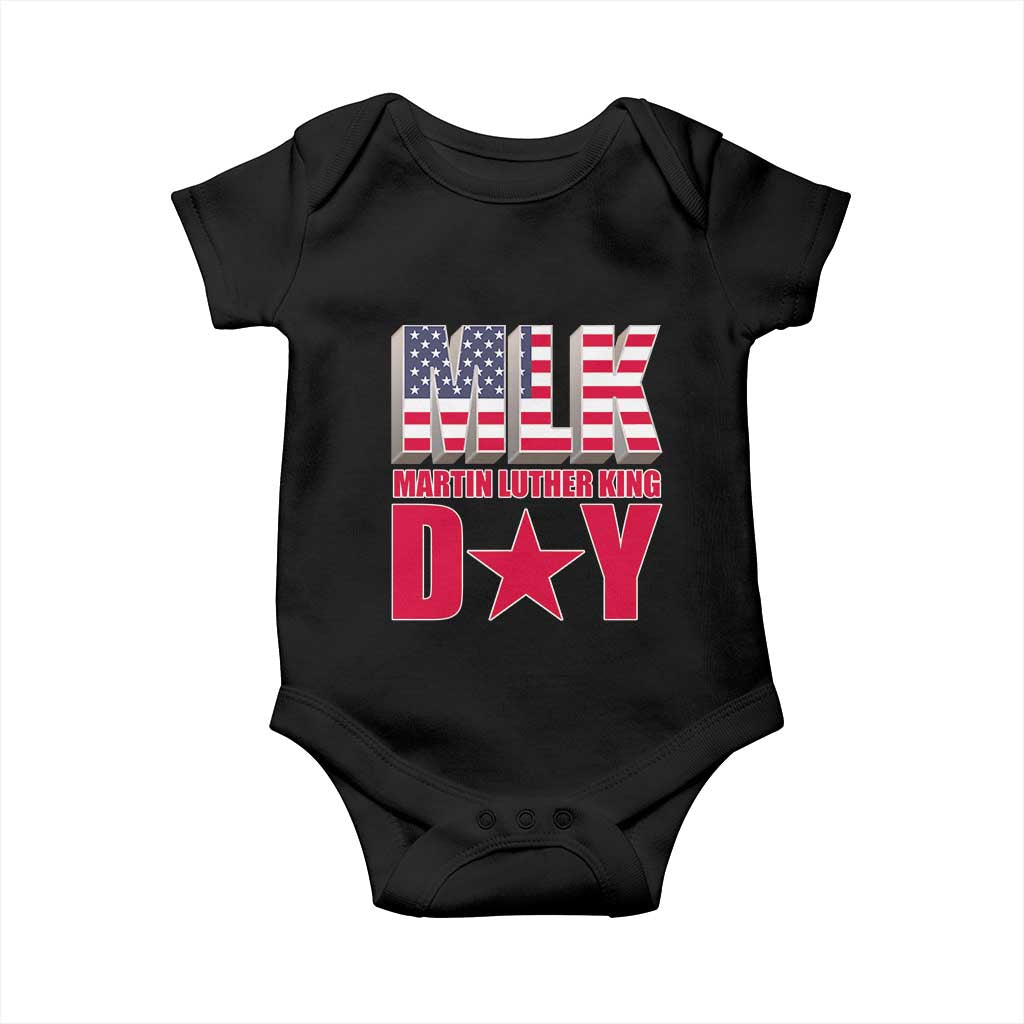 MLK Day Baby Onesie Martin Luther King Jr American Civil Rights Leader TS02 Black Print Your Wear