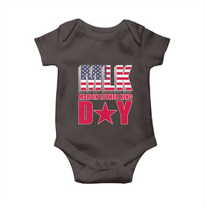 MLK Day Baby Onesie Martin Luther King Jr American Civil Rights Leader TS02 Dark Chocolate Print Your Wear