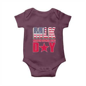 MLK Day Baby Onesie Martin Luther King Jr American Civil Rights Leader TS02 Maroon Print Your Wear
