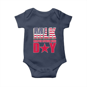 MLK Day Baby Onesie Martin Luther King Jr American Civil Rights Leader TS02 Navy Print Your Wear