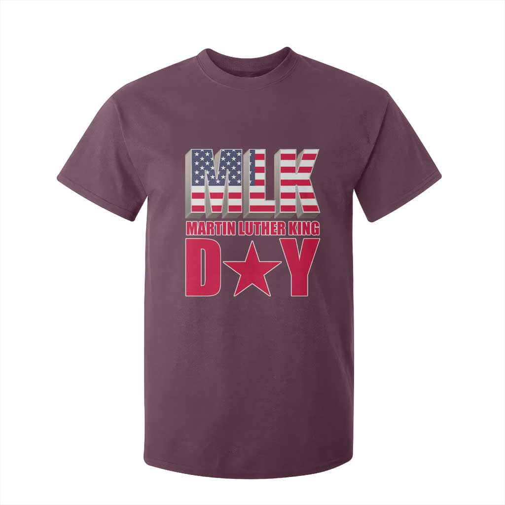 MLK Day T Shirt For Kid Martin Luther King Jr American Civil Rights Leader TS02 Maroon Print Your Wear