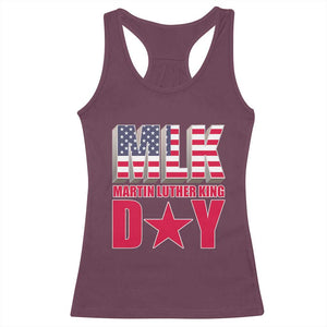 MLK Day Racerback Tank Top Martin Luther King Jr American Civil Rights Leader TS02 Maroon Print Your Wear