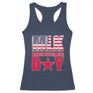 MLK Day Racerback Tank Top Martin Luther King Jr American Civil Rights Leader TS02 Navy Print Your Wear