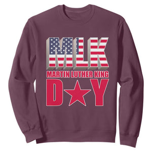 MLK Sweatshirt Martin Luther King Day Black History Month American Flag TS02 Maroon Printyourwear