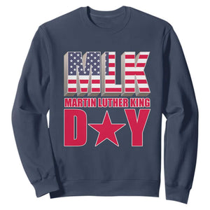 MLK Sweatshirt Martin Luther King Day Black History Month American Flag TS02 Navy Printyourwear