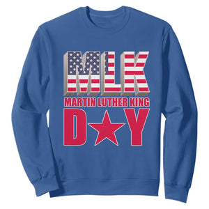 MLK Sweatshirt Martin Luther King Day Black History Month American Flag TS02 Royal Blue Printyourwear