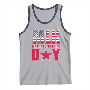 MLK Day Tank Top Martin Luther King Jr American Civil Rights Leader TS02 Athletic Heather Navy Print Your Wear