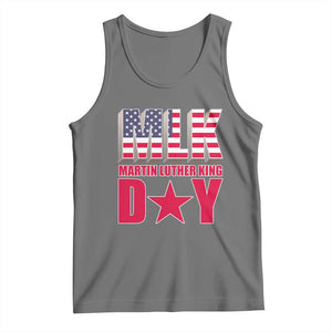 MLK Day Tank Top Martin Luther King Jr American Civil Rights Leader TS02 Black Heather Print Your Wear