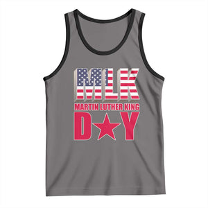 MLK Day Tank Top Martin Luther King Jr American Civil Rights Leader TS02 Deep Heather Black Print Your Wear