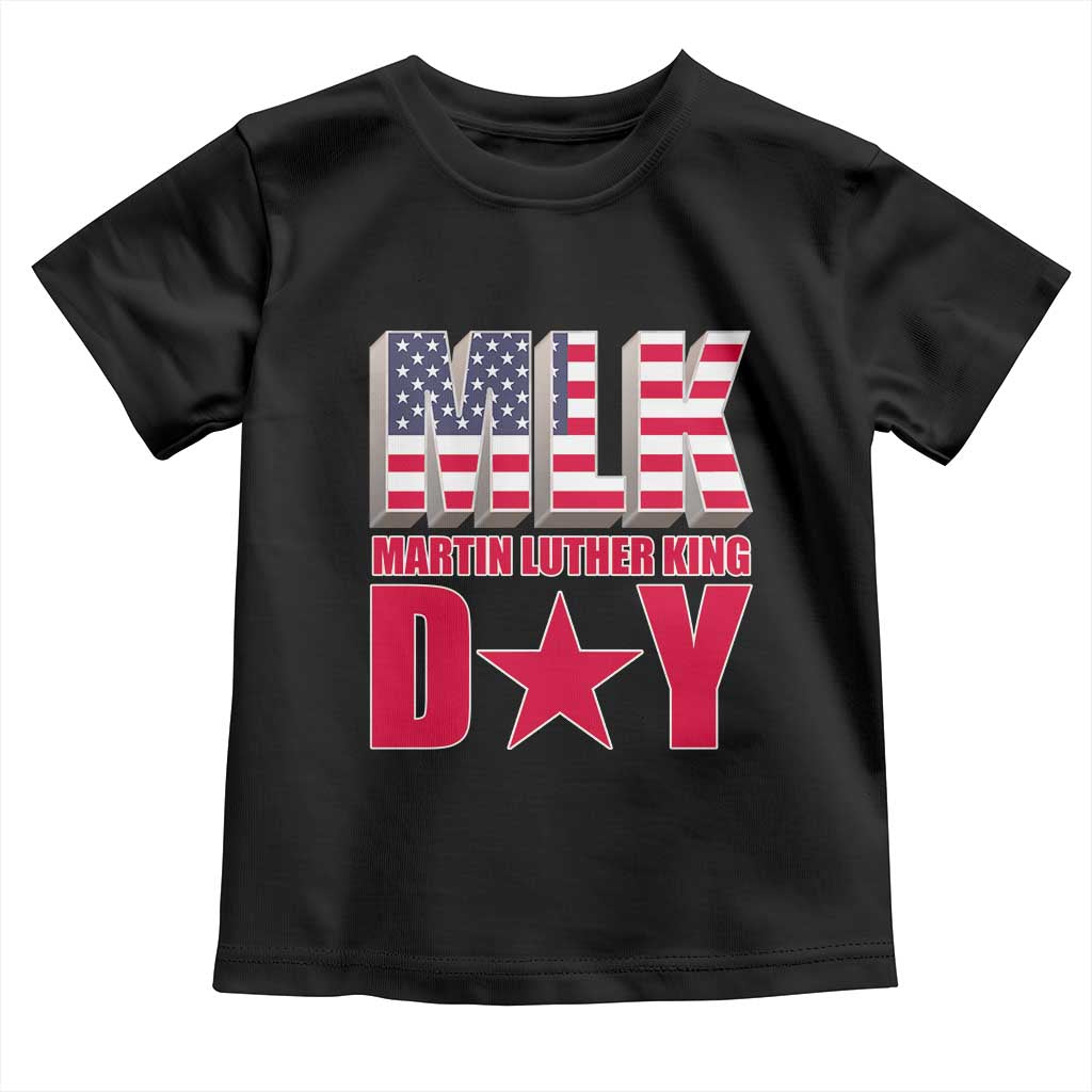 MLK Day Toddler T Shirt Martin Luther King Jr American Civil Rights Leader TS02 Black Print Your Wear