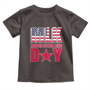 MLK Day Toddler T Shirt Martin Luther King Jr American Civil Rights Leader TS02 Dark Chocolate Print Your Wear