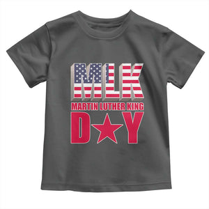 MLK Day Toddler T Shirt Martin Luther King Jr American Civil Rights Leader TS02 Dark Heather Print Your Wear