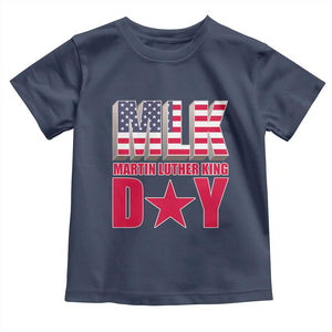 MLK Day Toddler T Shirt Martin Luther King Jr American Civil Rights Leader TS02 Navy Print Your Wear