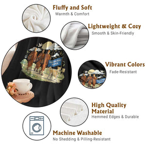 Walk for Peace Monks with Aloka the Dog Throw Blanket Spiritual Pilgrimage Buddhist Inspired TS02 Print Your Wear