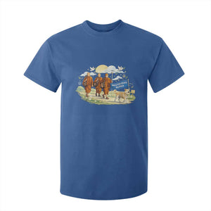 Walk for Peace Monks with Aloka the Dog T Shirt For Kid Spiritual Pilgrimage Buddhist Inspired TS02 Royal Blue Print Your Wear