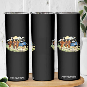Walk for Peace Monks with Aloka the Dog Skinny Tumbler Spiritual Pilgrimage Buddhist Inspired TS02 Print Your Wear