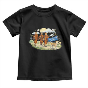 Walk for Peace Monks with Aloka the Dog Toddler T Shirt Spiritual Pilgrimage Buddhist Inspired TS02 Black Print Your Wear