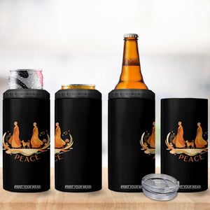 Peaceful Monks Walk with Aloka the Dog 4 in 1 Can Cooler Tumbler Zen Art Buddhism Harmony TS02 Print Your Wear